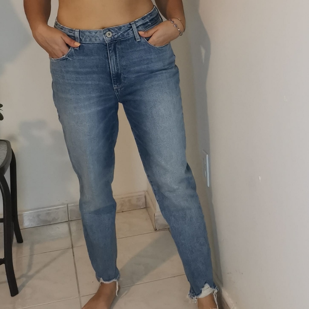 PAIGE SARAH SLIM WOMENS 30X37 ANKLE DESTROYED HEM CANCUN JEAN